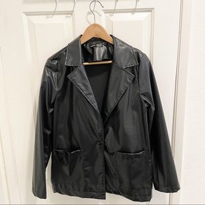 Oversized leather jacket/blazer